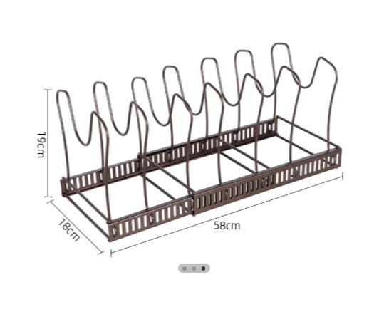 Organizador de tapas y sartén